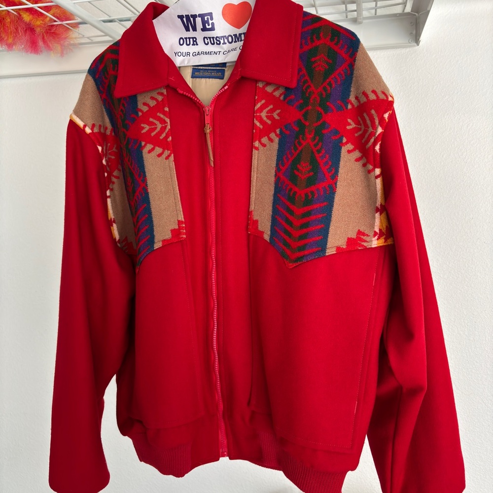 Pendleton Red Wool Western Wear Jacket - image 1